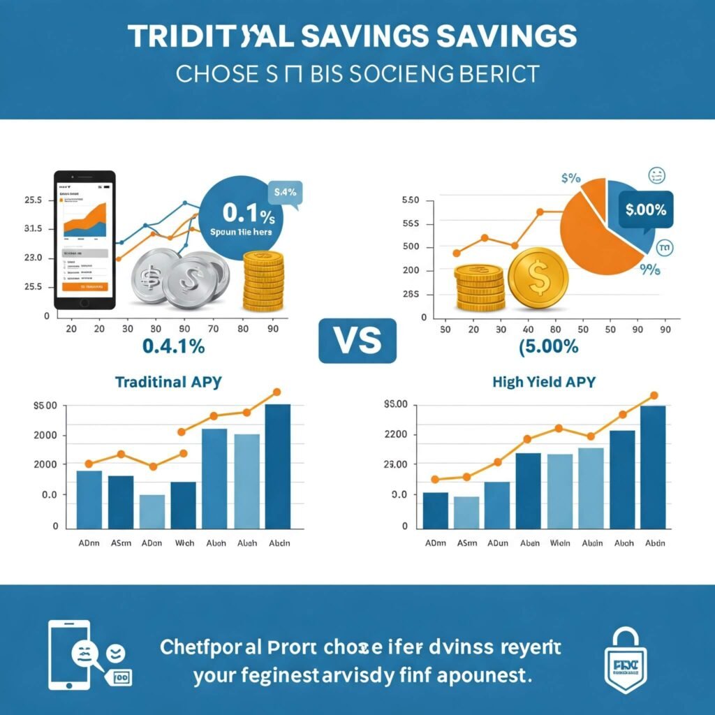 APY Comparison: Traditional vs. High-Yield Savings