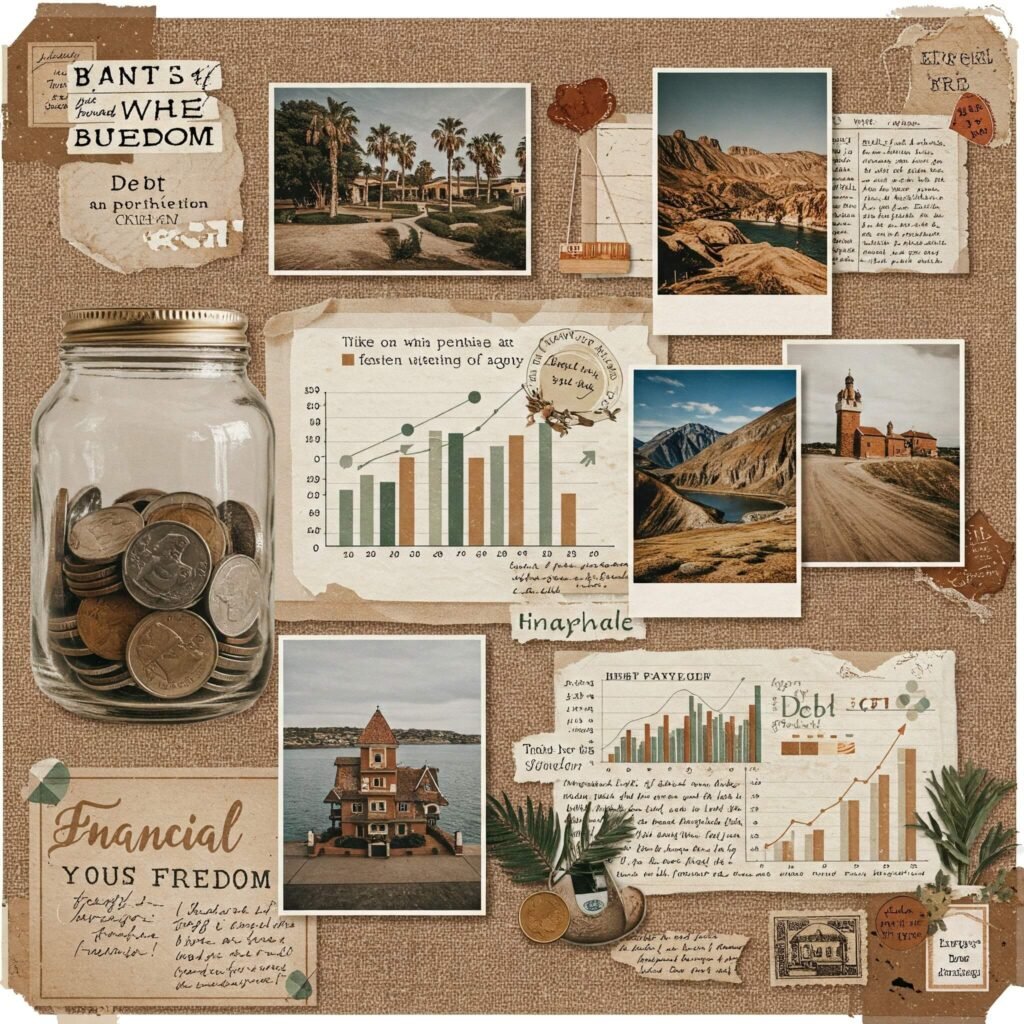 Budget Vision Board Collage