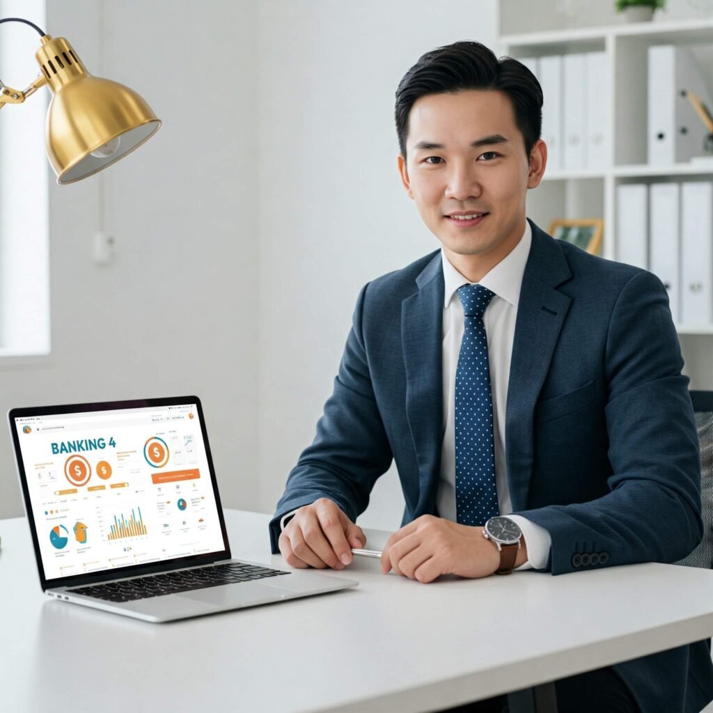 Small Business Owner at Laptop