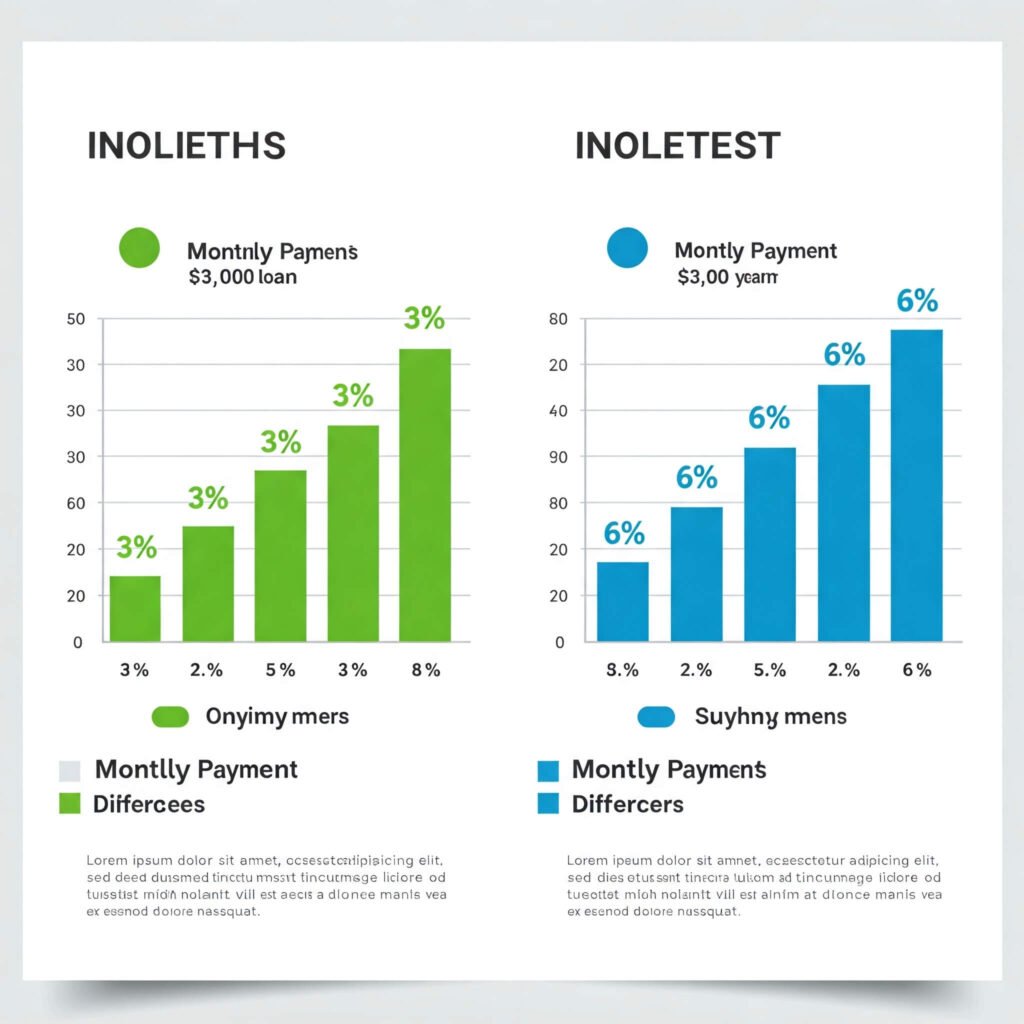 Loan Payment Comparison: 3% vs 6%