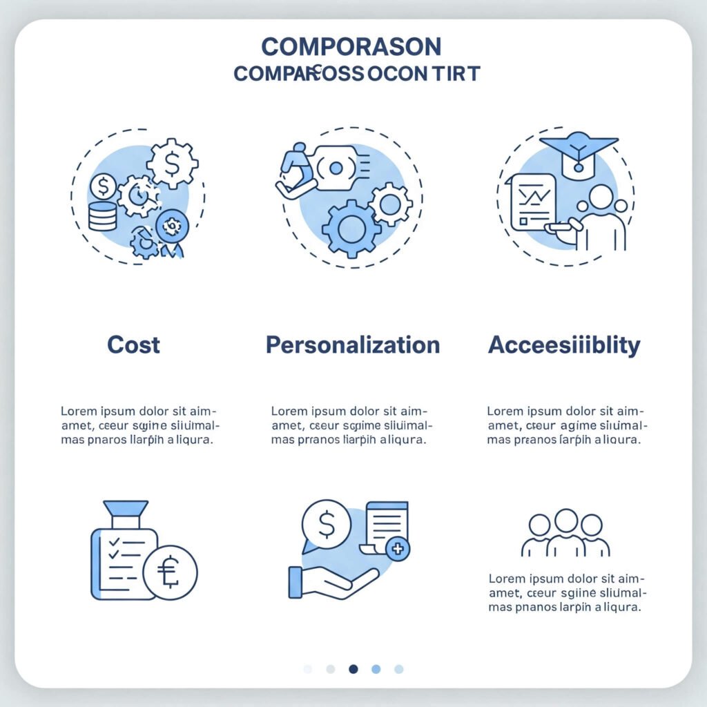 Cost Personalization Accessibility Comparison