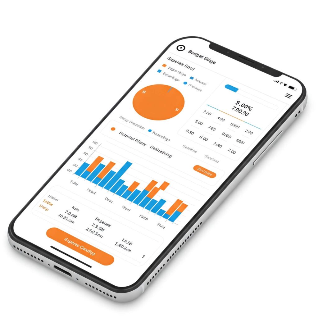 Budgeting app interface mockup