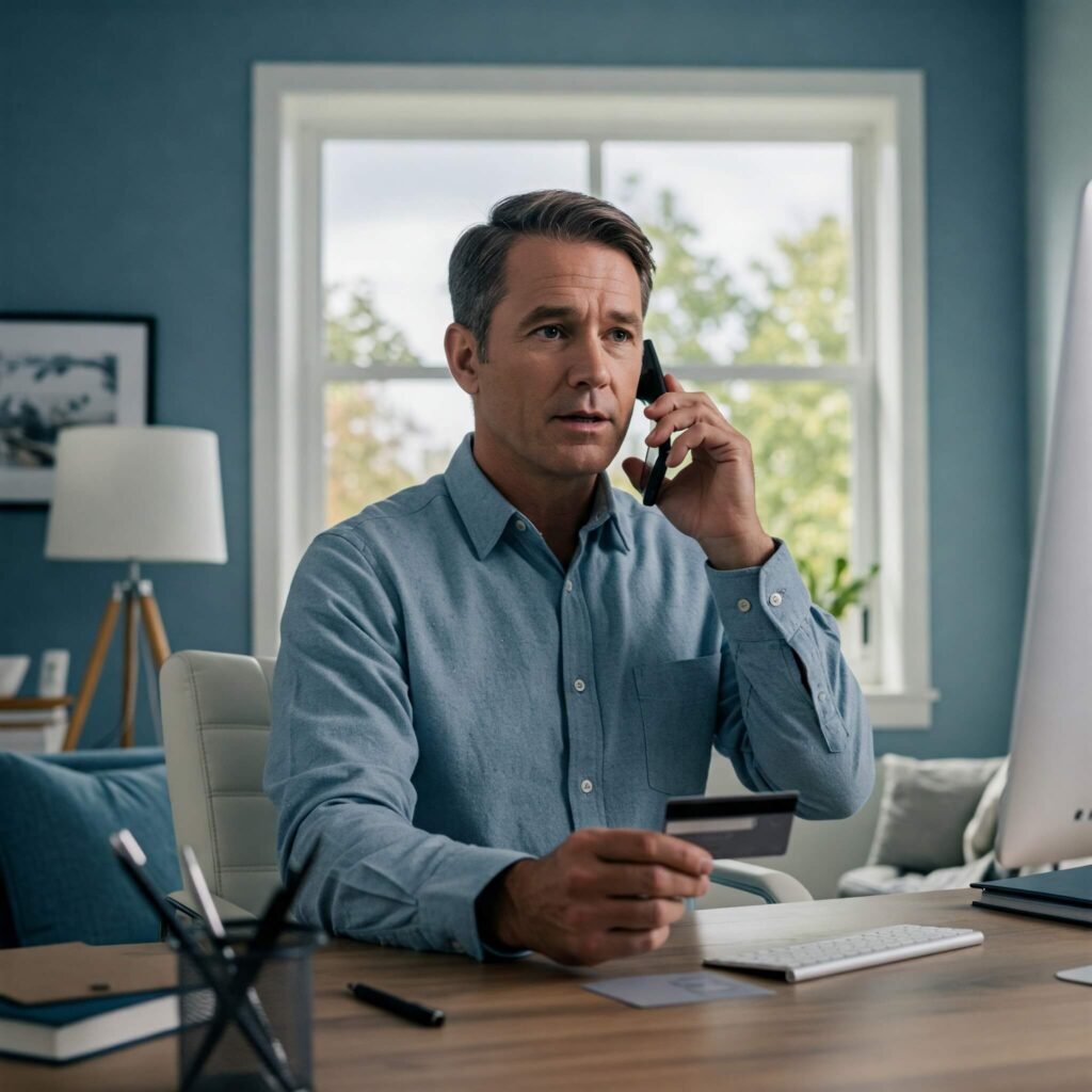 Confident call with credit card company
