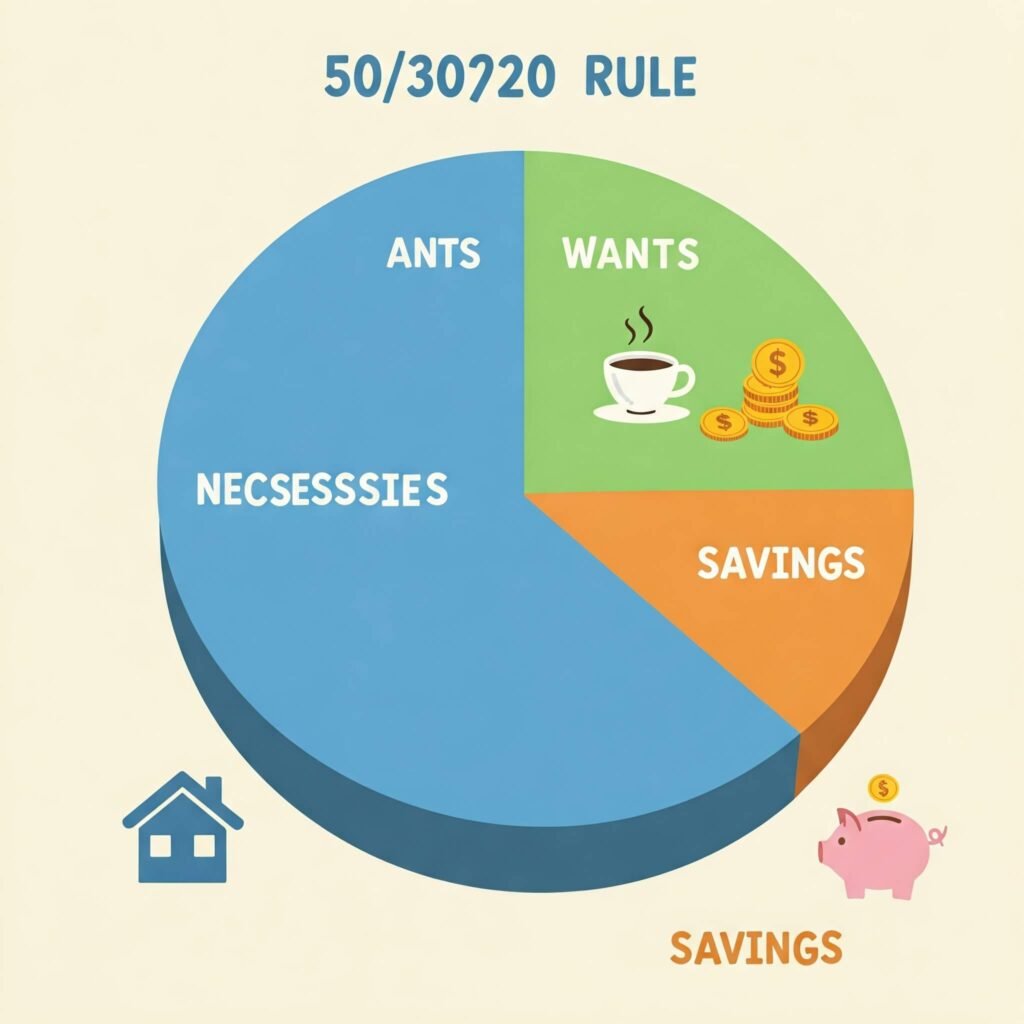 50/30/20 Budget Rule Pie Chart