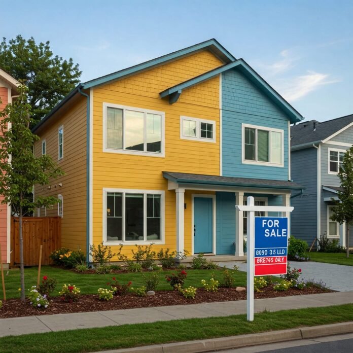 Modern home for sale in vibrant neighborhood.