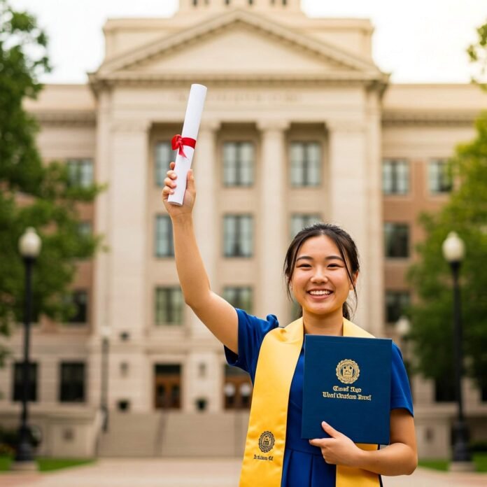 Student with Diploma