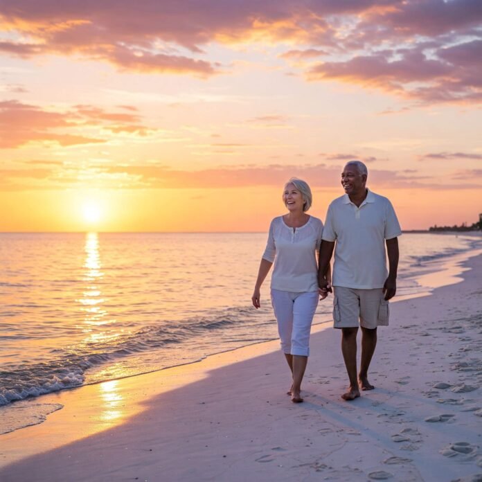 Carefree Retirement Sunset Walk