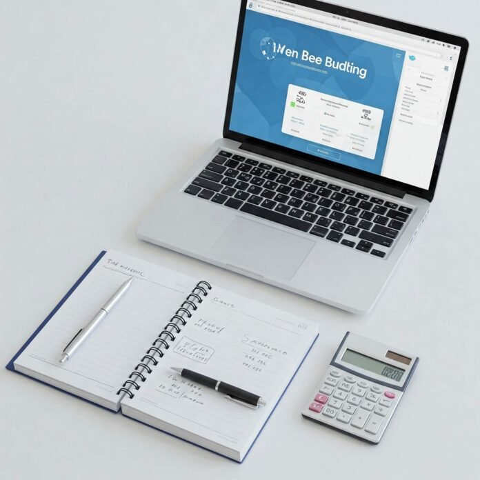 Budgeting Desk Setup