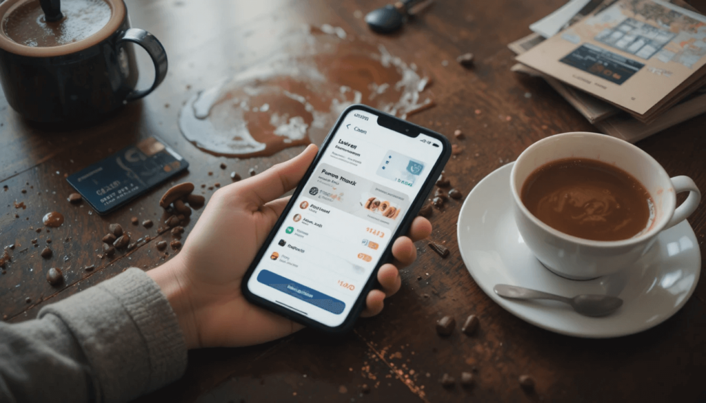 Coffee table chaos tracking Discover for using credit cards responsibly.