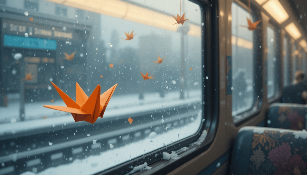 reflecting YNAB’s budget tracker on my phone through snow streaks—unexpected motif