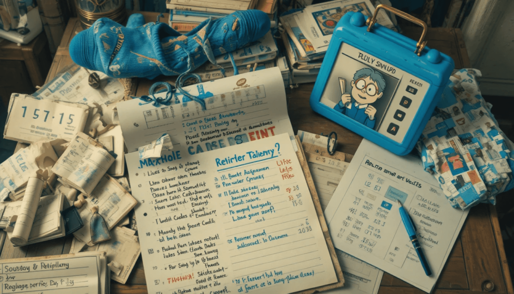 a rainy Seattle kitchen table cluttered with financial statements